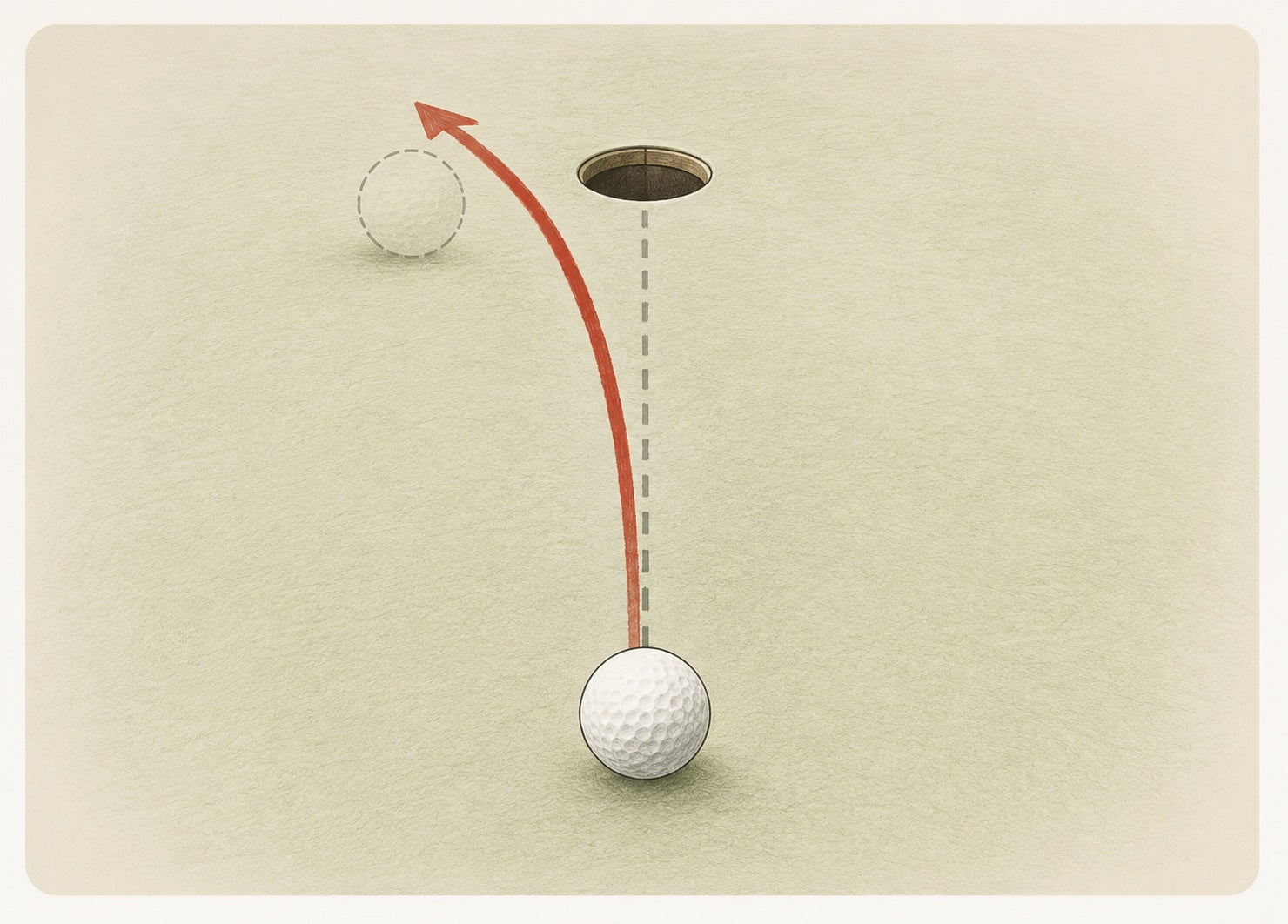 Putter face closing through impact — missing left
