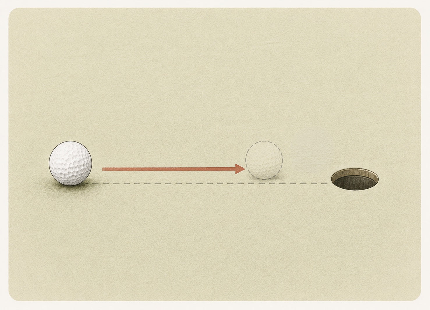 Energy loss through impact — putts coming up short
